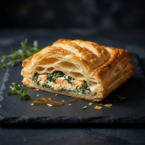 Feuilleté du chef épinard saumon