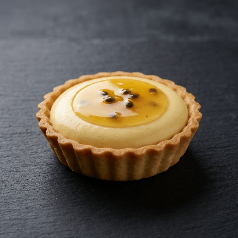 Tartelette namelaka, fruit de la passion