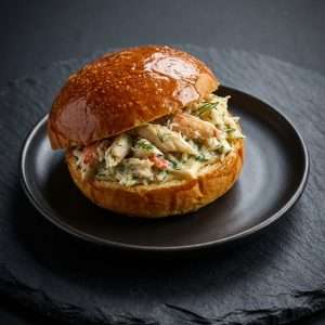 Briochine au crabe et aneth