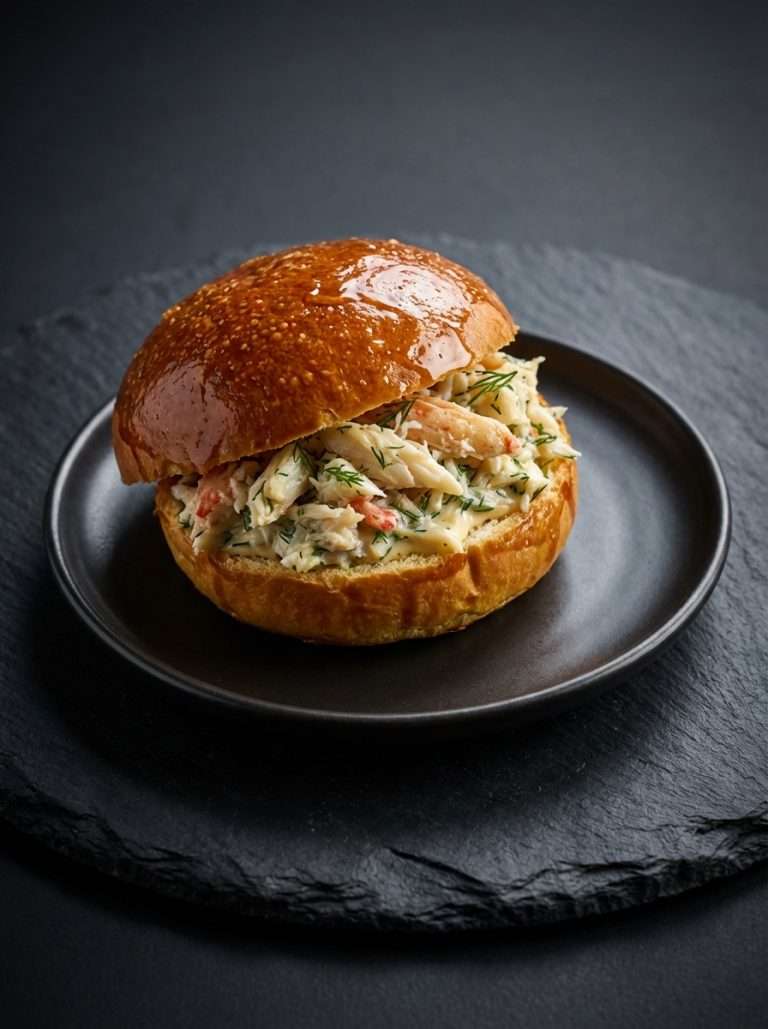 Briochine au crabe et aneth