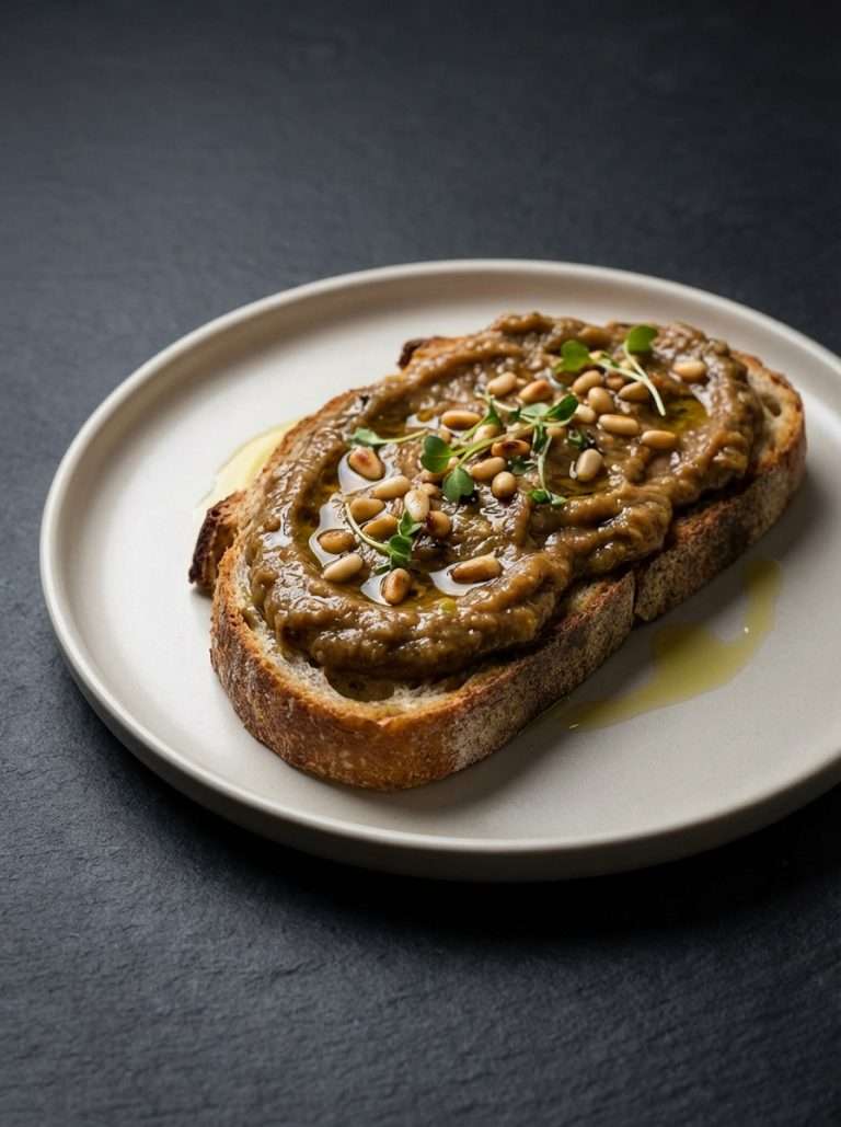 Toast de caviar d'aubergine