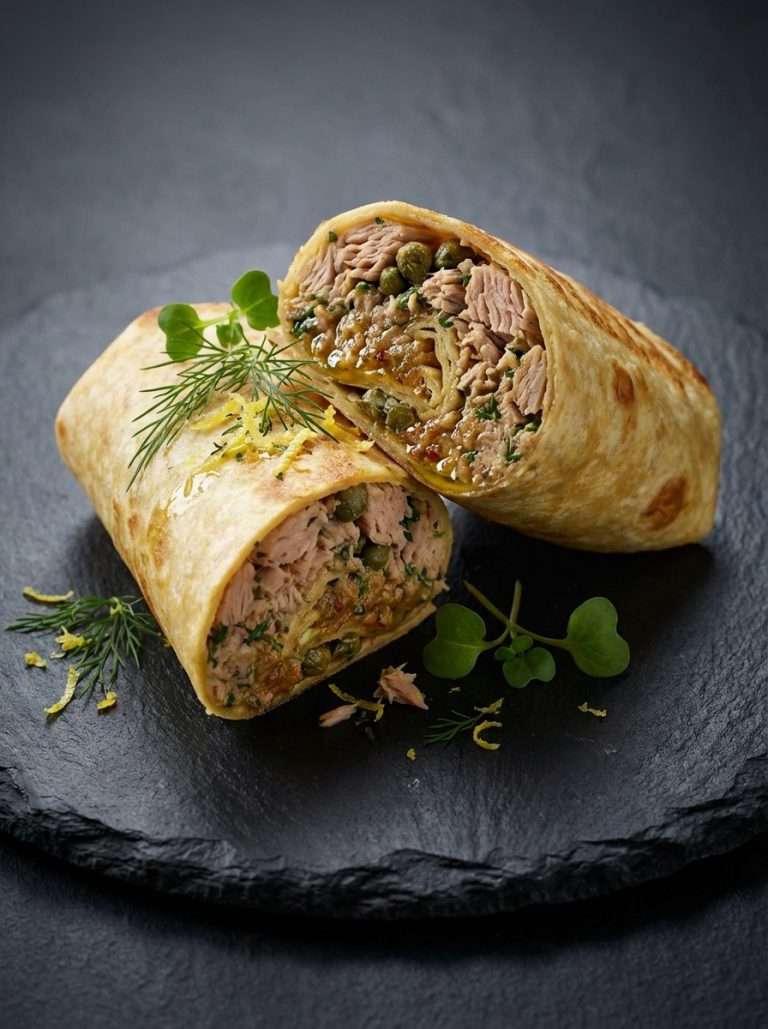 Wrap garni de rillette de thon